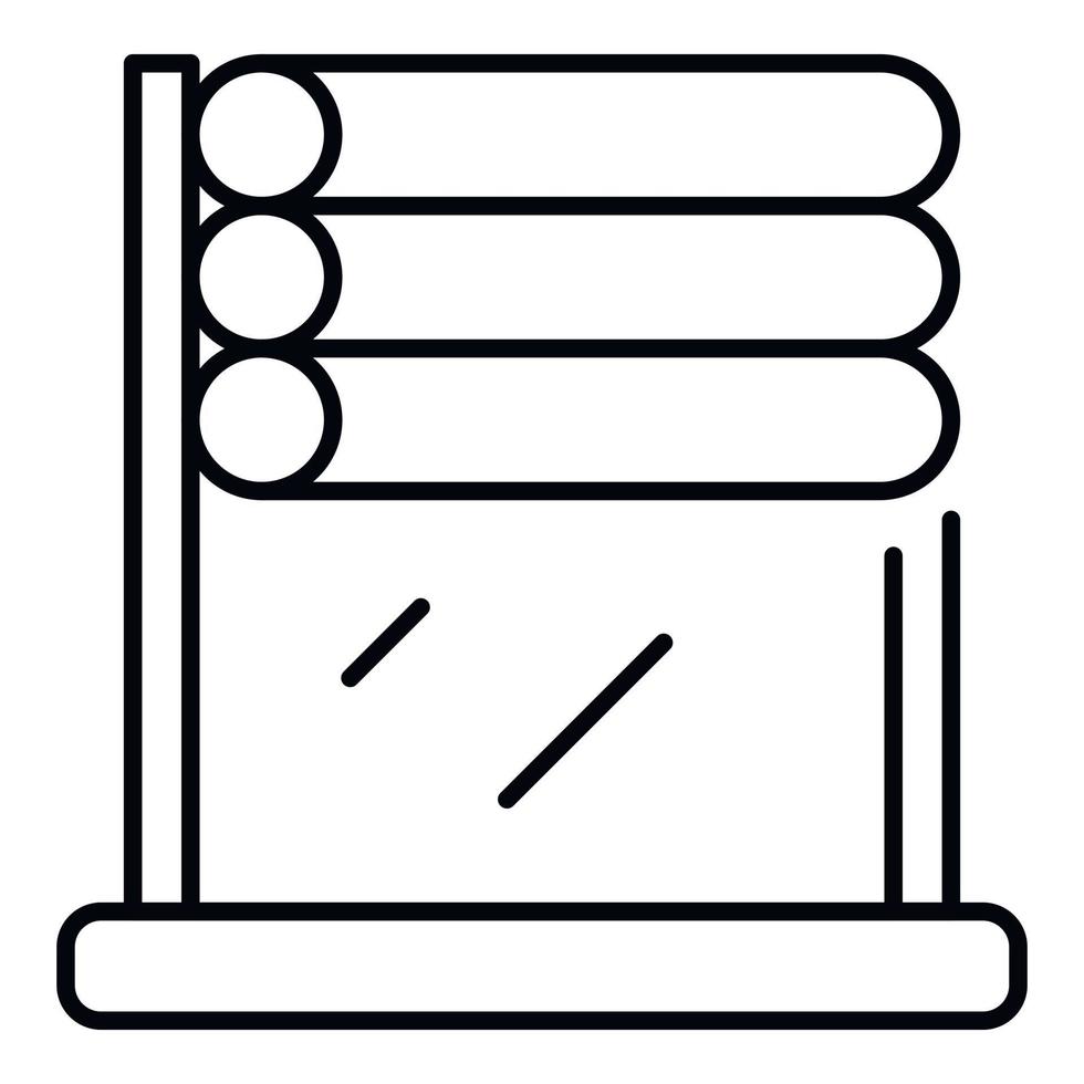 Window roller icon, outline style vector