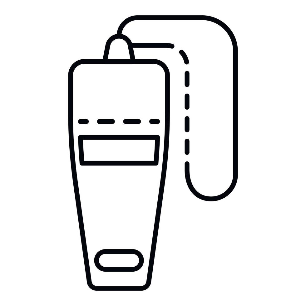 Top view whistle icon, outline style vector