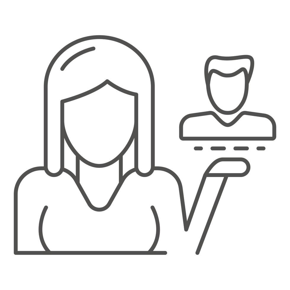 Client retention icon, outline style vector
