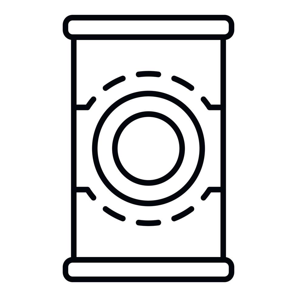 Tomato tin can icon, outline style vector