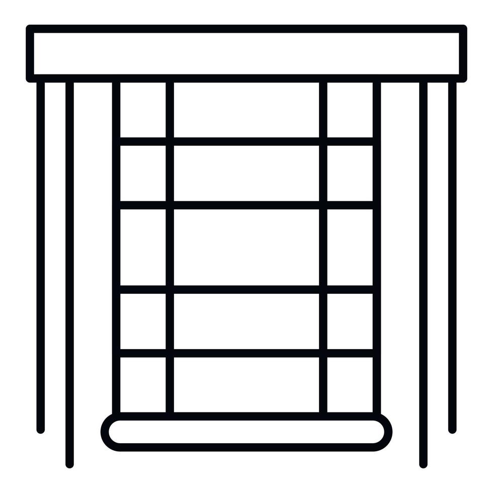 Blind window icon, outline style vector