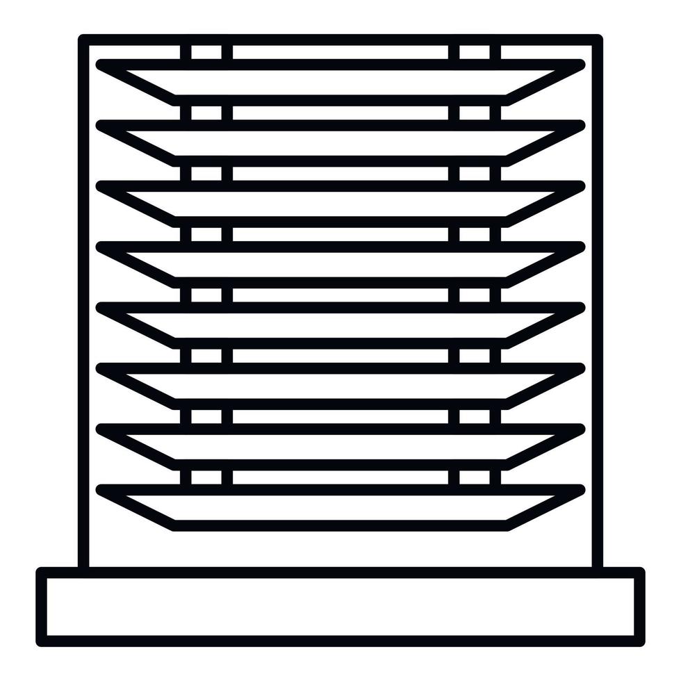 Horizontal jalousie icon, outline style vector