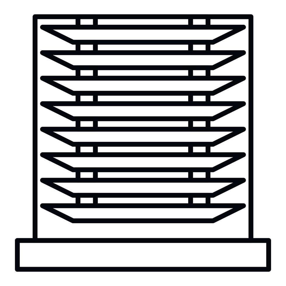 Horizontal jalousie icon, outline style vector