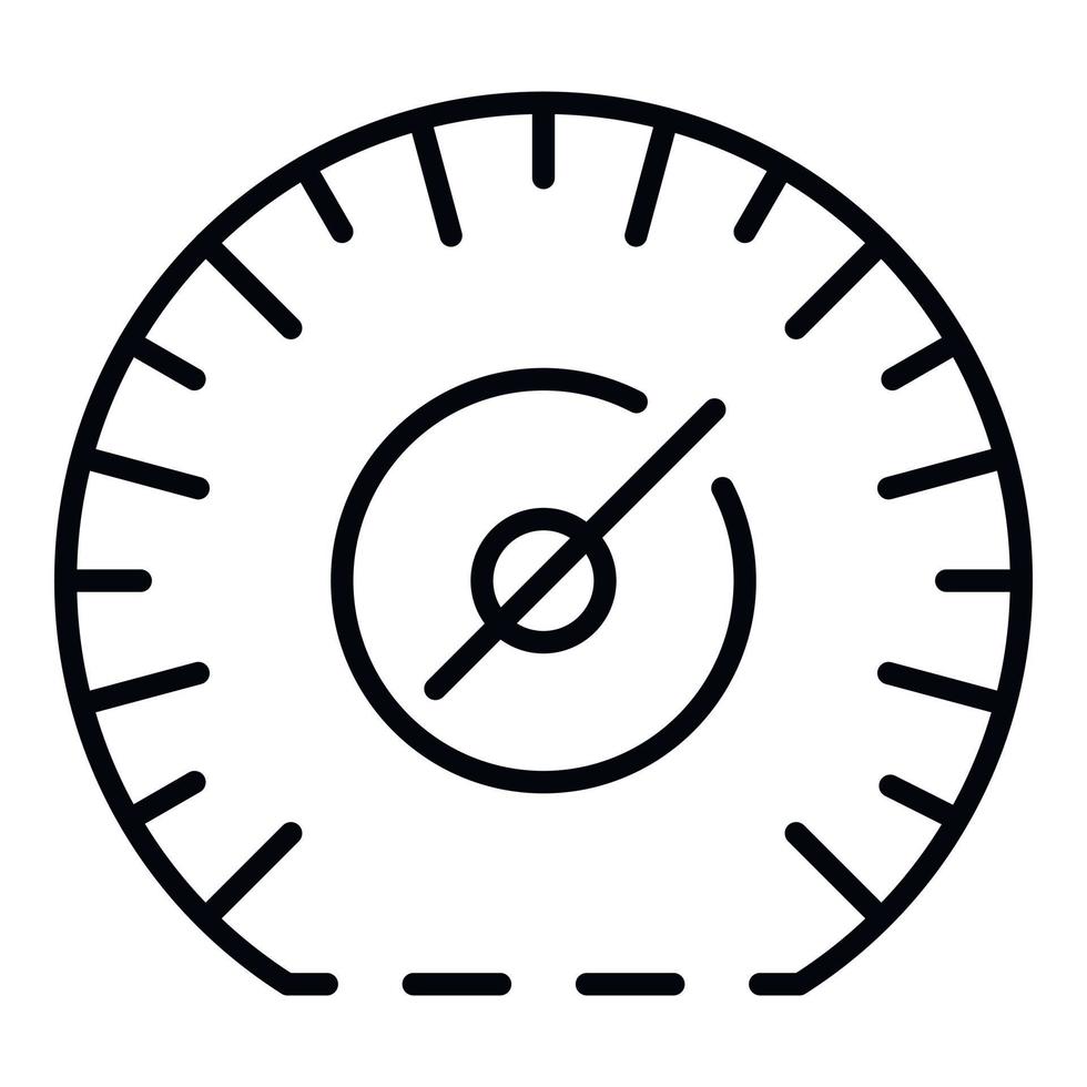 Mile per hour speedometer icon, outline style vector