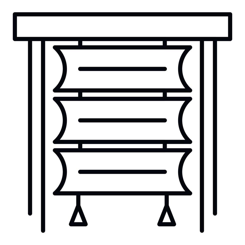 Abstract louvers icon, outline style vector
