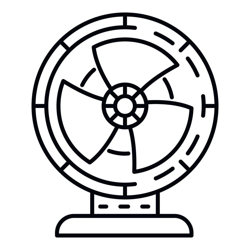 Air fan icon, outline style vector