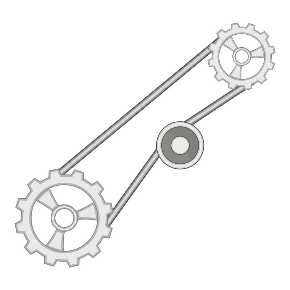 Timing belt icon, cartoon style vector