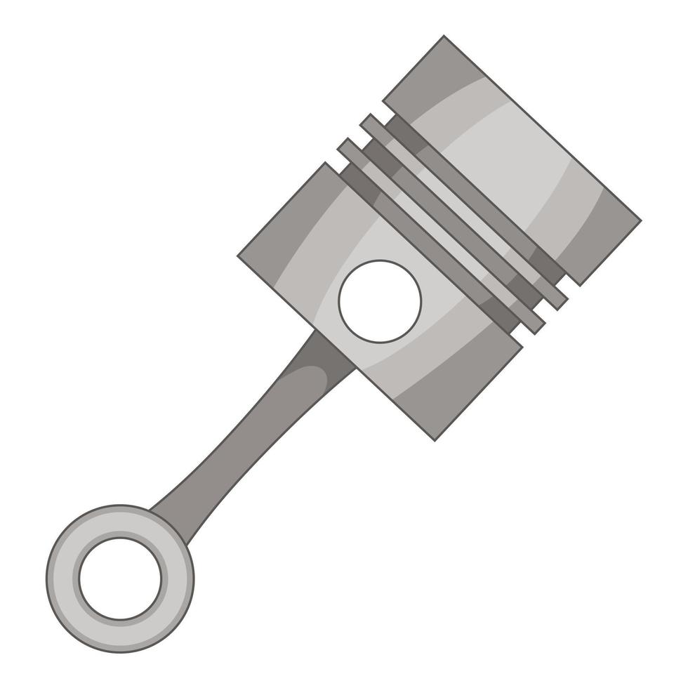 Piston icon, cartoon style vector