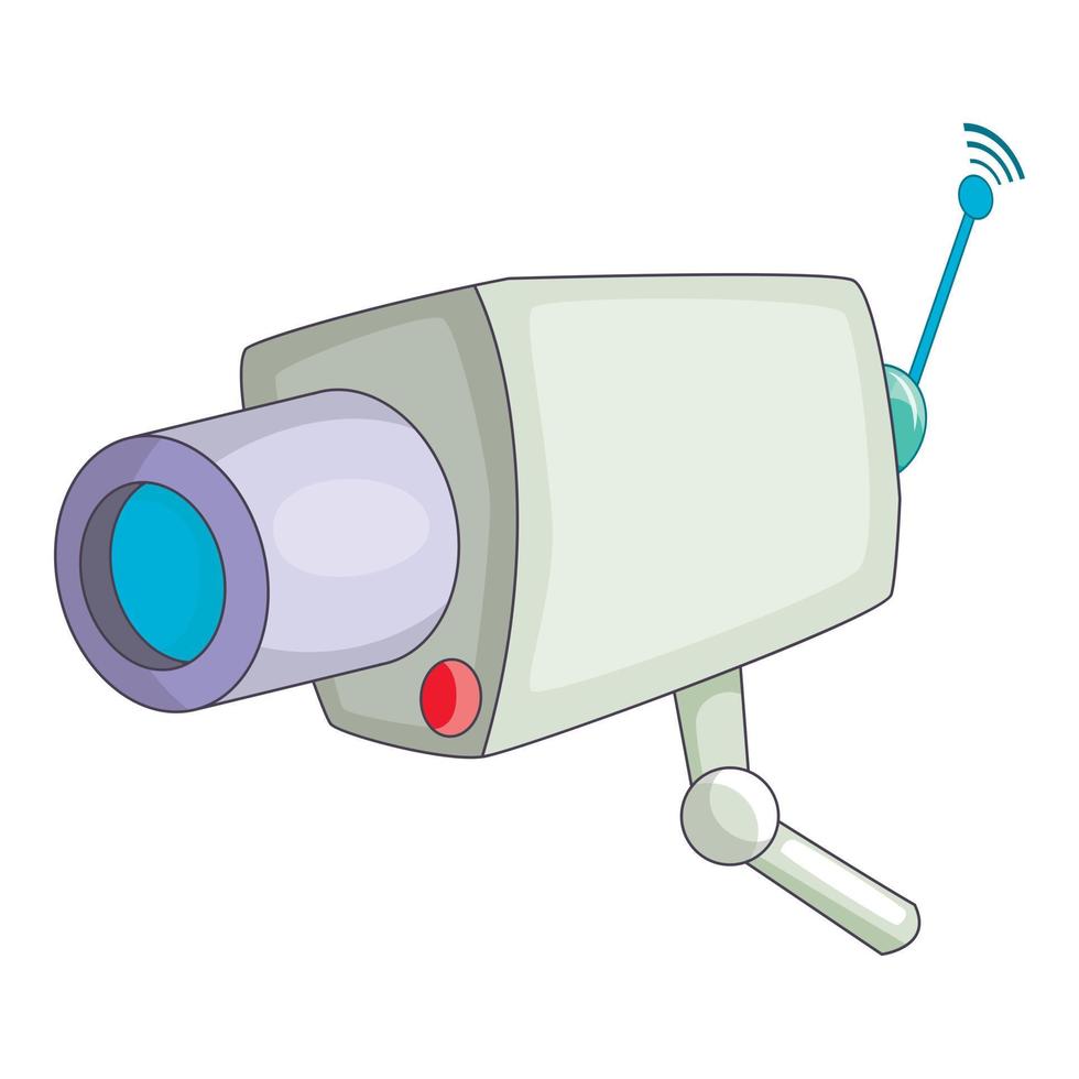 icono de cámara cctv, estilo de dibujos animados vector