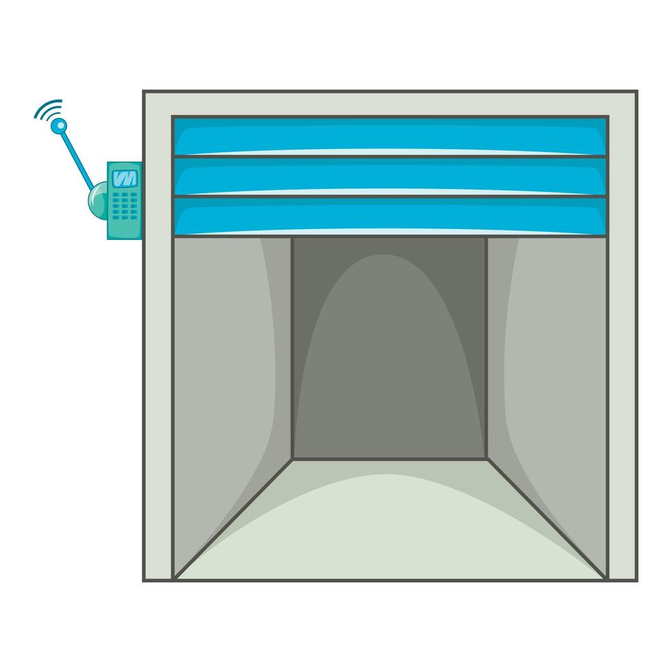 icono de garaje, estilo de dibujos animados vector