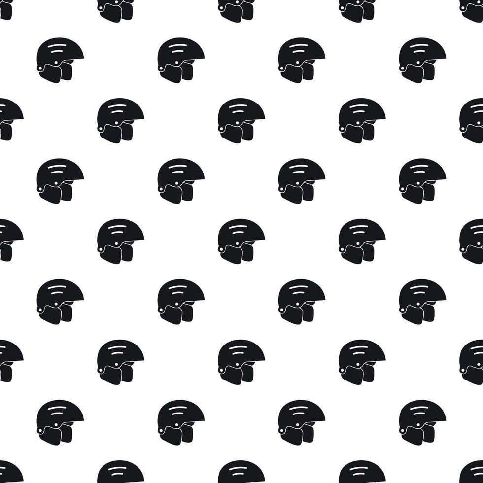 Ski helmet pattern, simple style vector