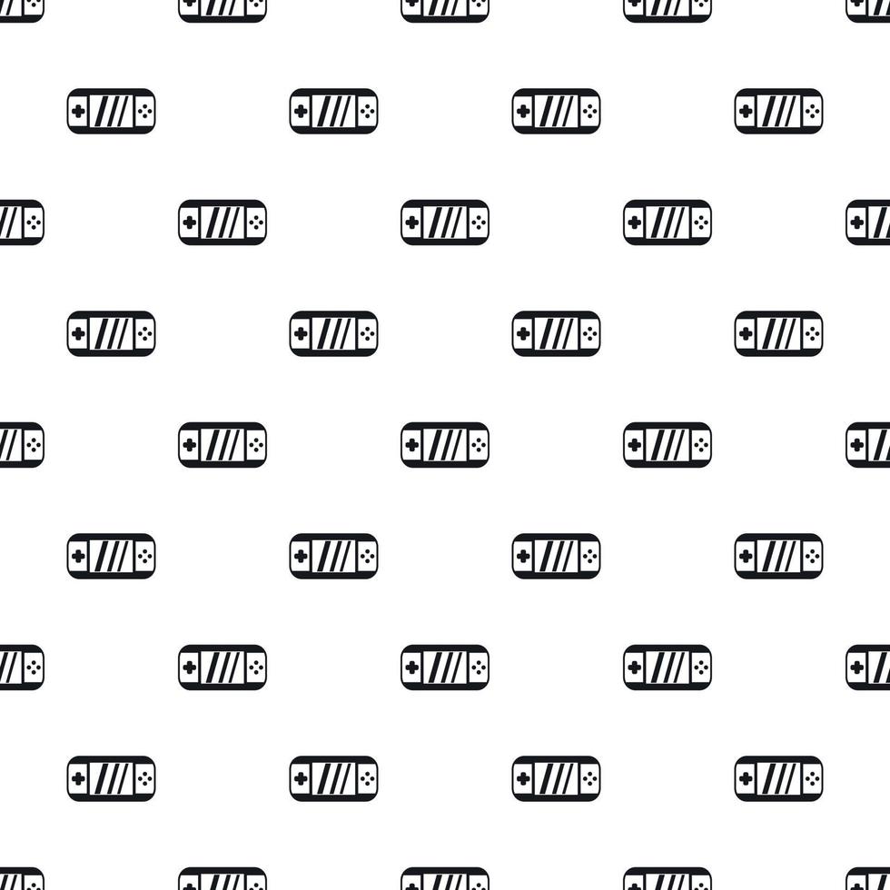 Portable video game console pattern, simple style vector