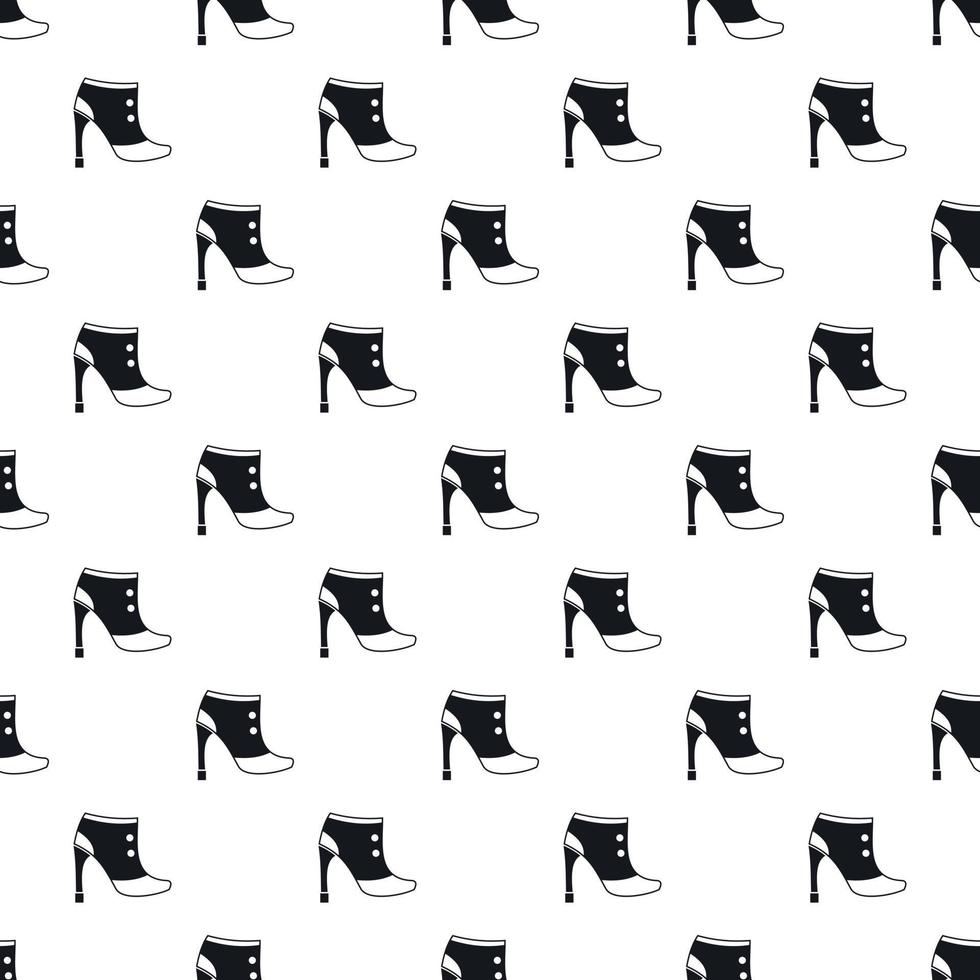 Boot with high heel pattern, simple style vector