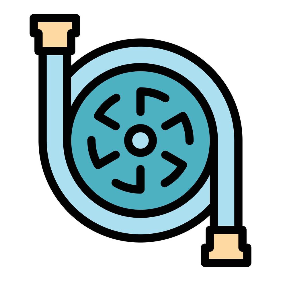 Factory pump icon color outline vector