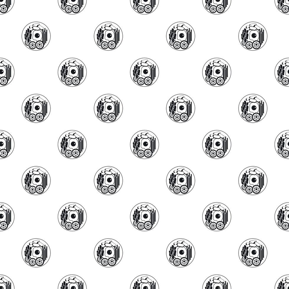 Korean food on a plate pattern, simple style vector