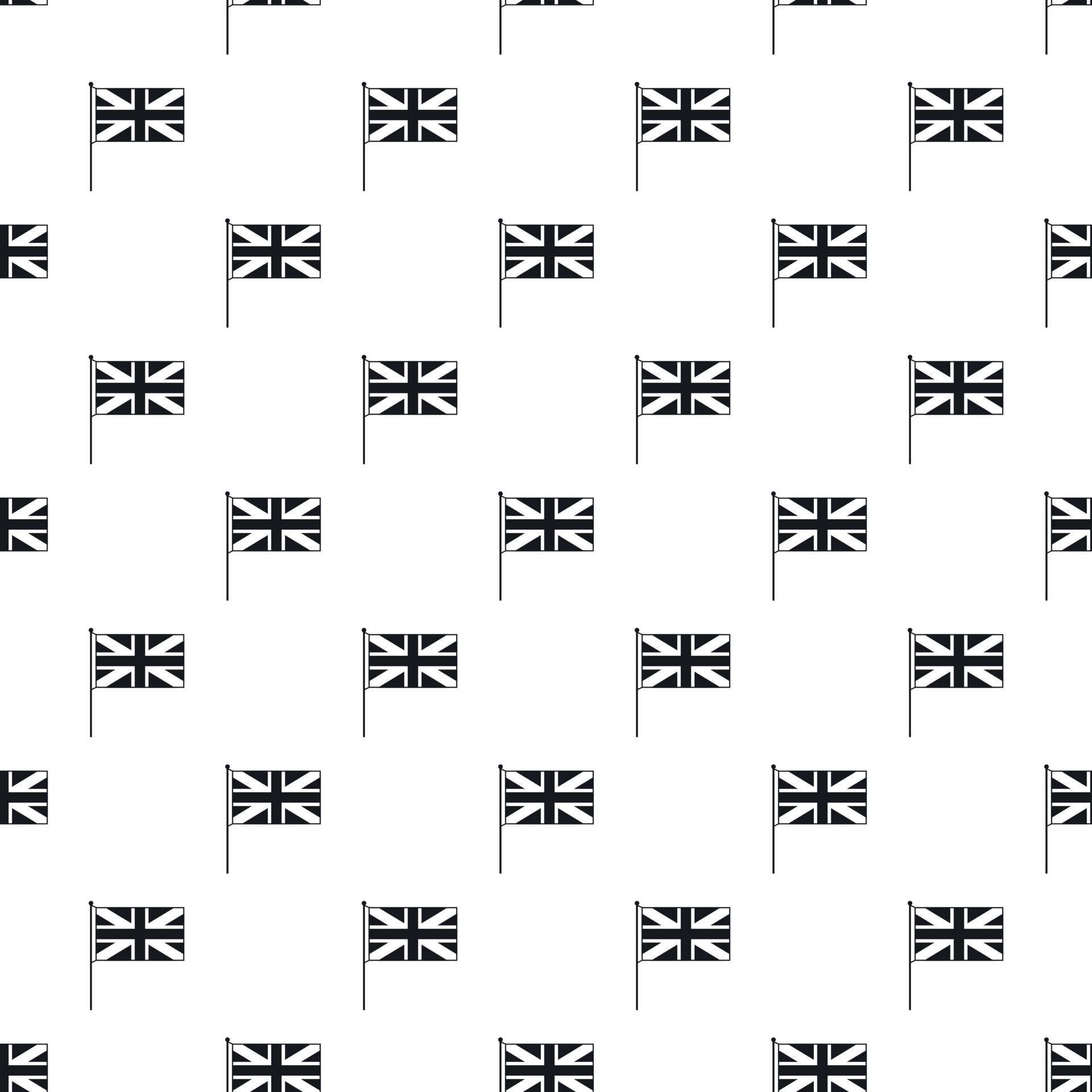 Great Britain flag with flagpole pattern 15208983 Vector Art at Vecteezy