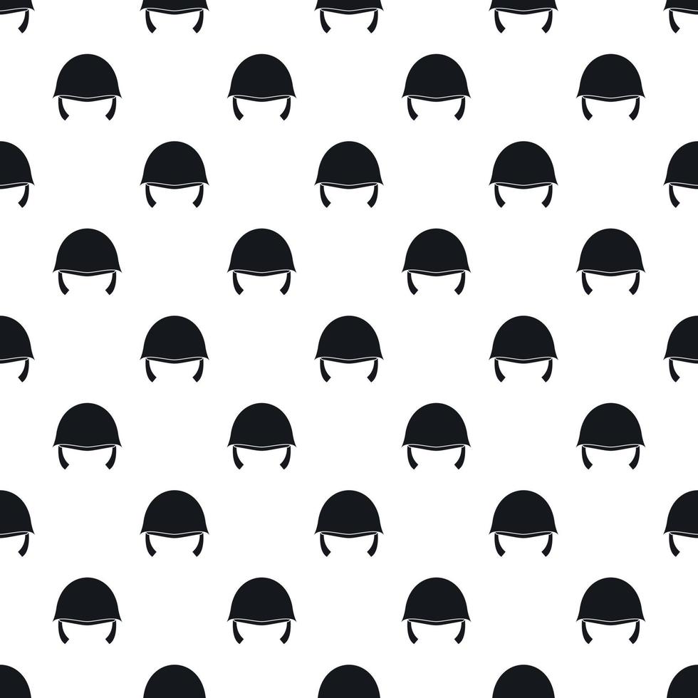 Military helmet pattern, simple style vector