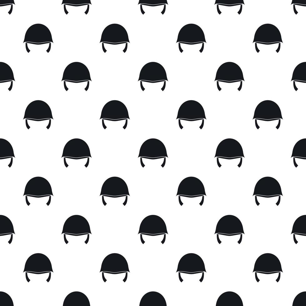 Military helmet pattern, simple style vector