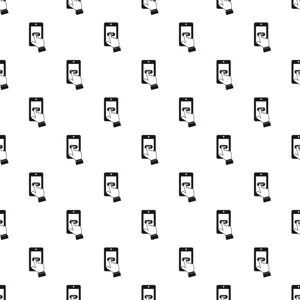 Play game on smartphone pattern, simple style vector