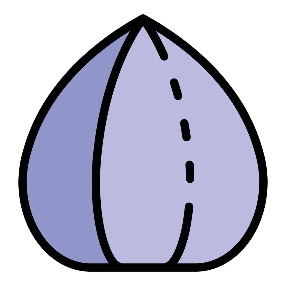 Food fig icon color outline vector