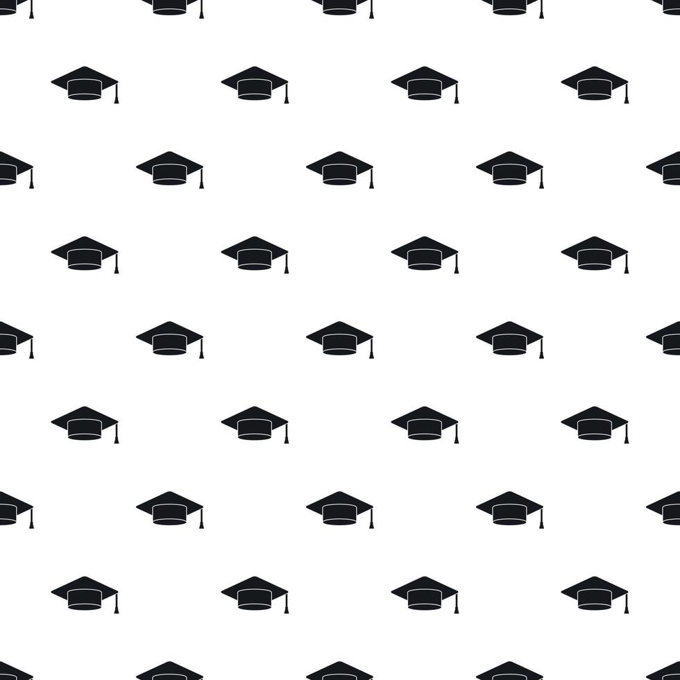 Graduation cap pattern, simple style vector