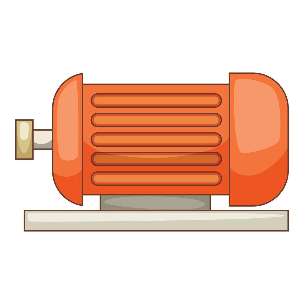 Electric motor icon, cartoon style vector