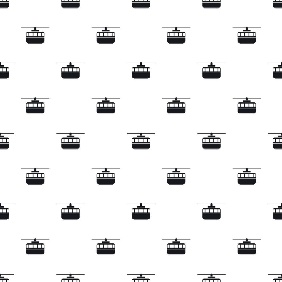 Ski lift pattern, simple style vector