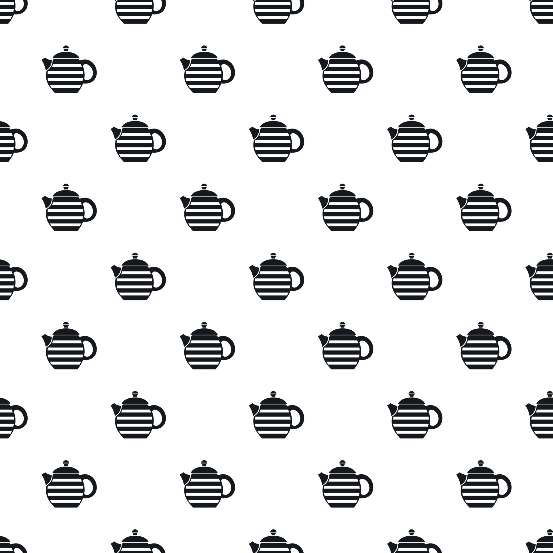 Teapot pattern, simple style 15209088 Vector Art at Vecteezy