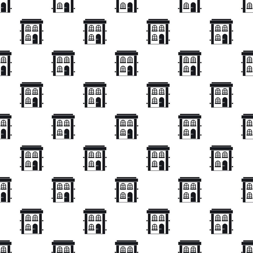 Two-storey residential house pattern, simple style vector