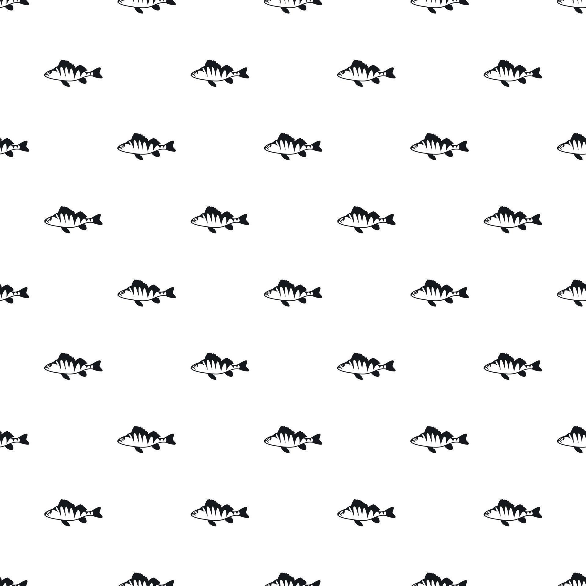 Perch fish pattern, simple style 15209102 Vector Art at Vecteezy