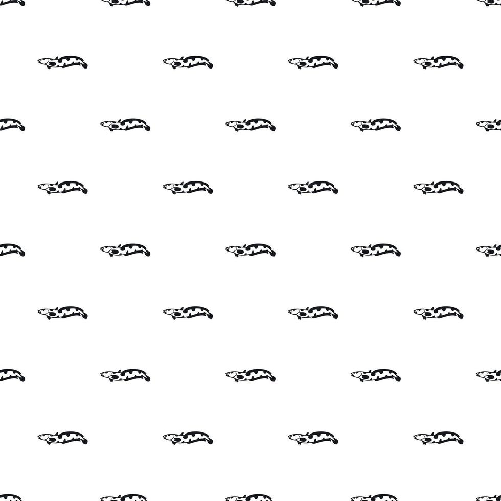 Snakehead fish pattern, simple style vector