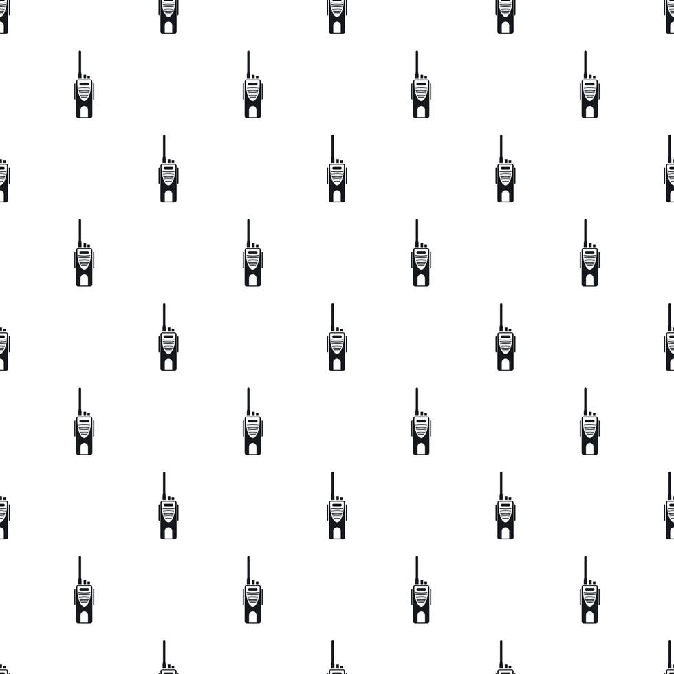 Portable handheld radio pattern, simple style vector