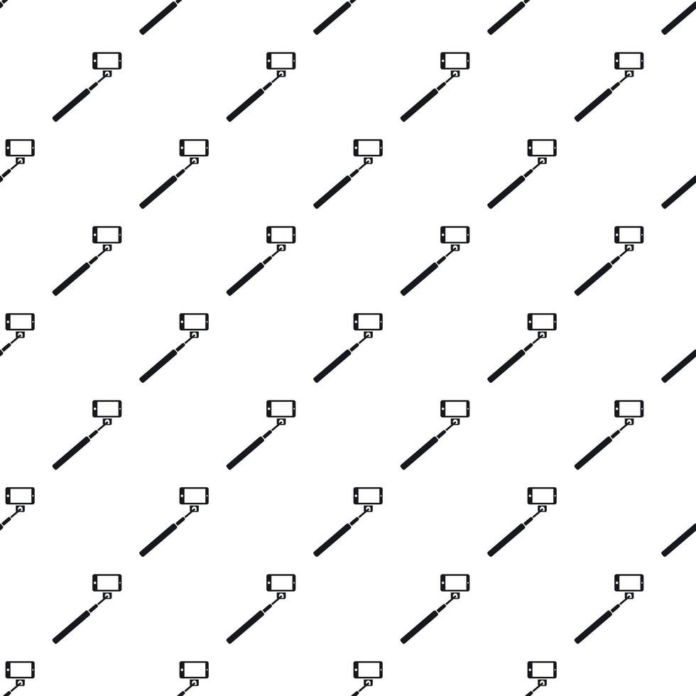 Selfie stick monopod pattern, simple style vector