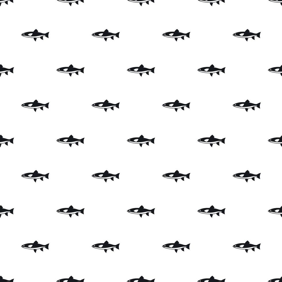 Smelt fish pattern, simple style vector