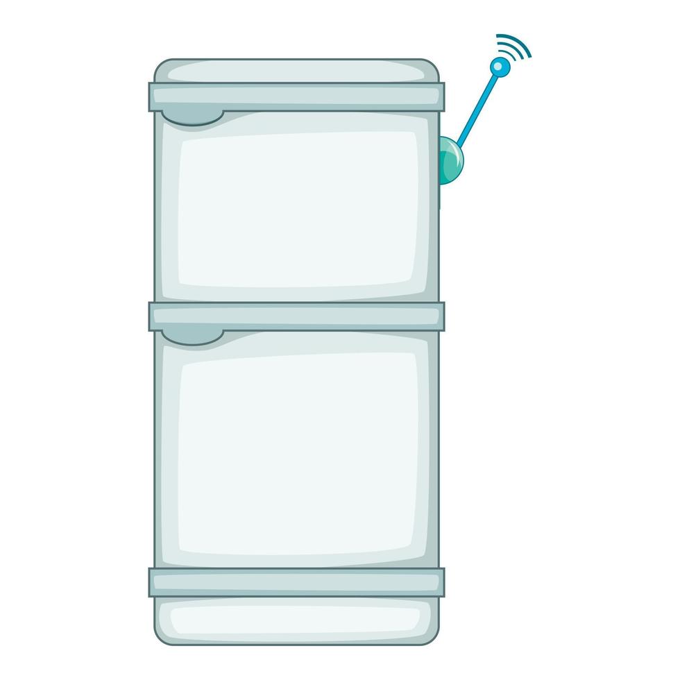 Refrigerator with wi fi connection icon vector