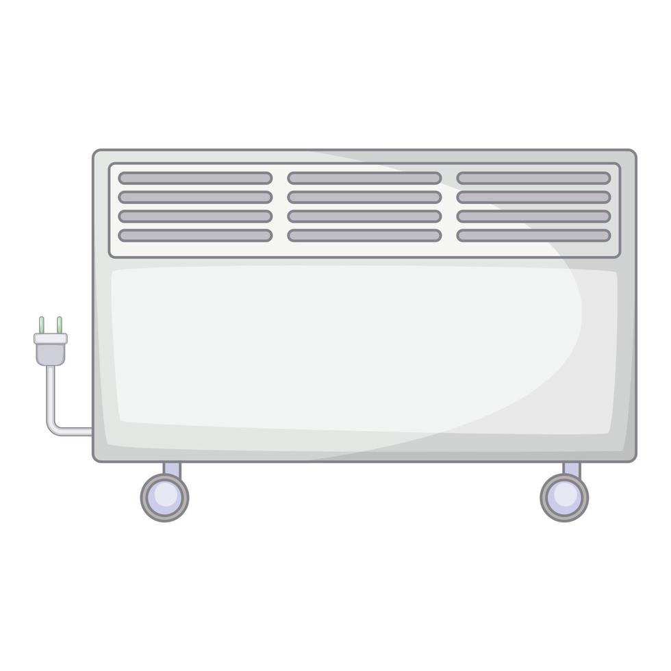 Home heater icon, cartoon style vector