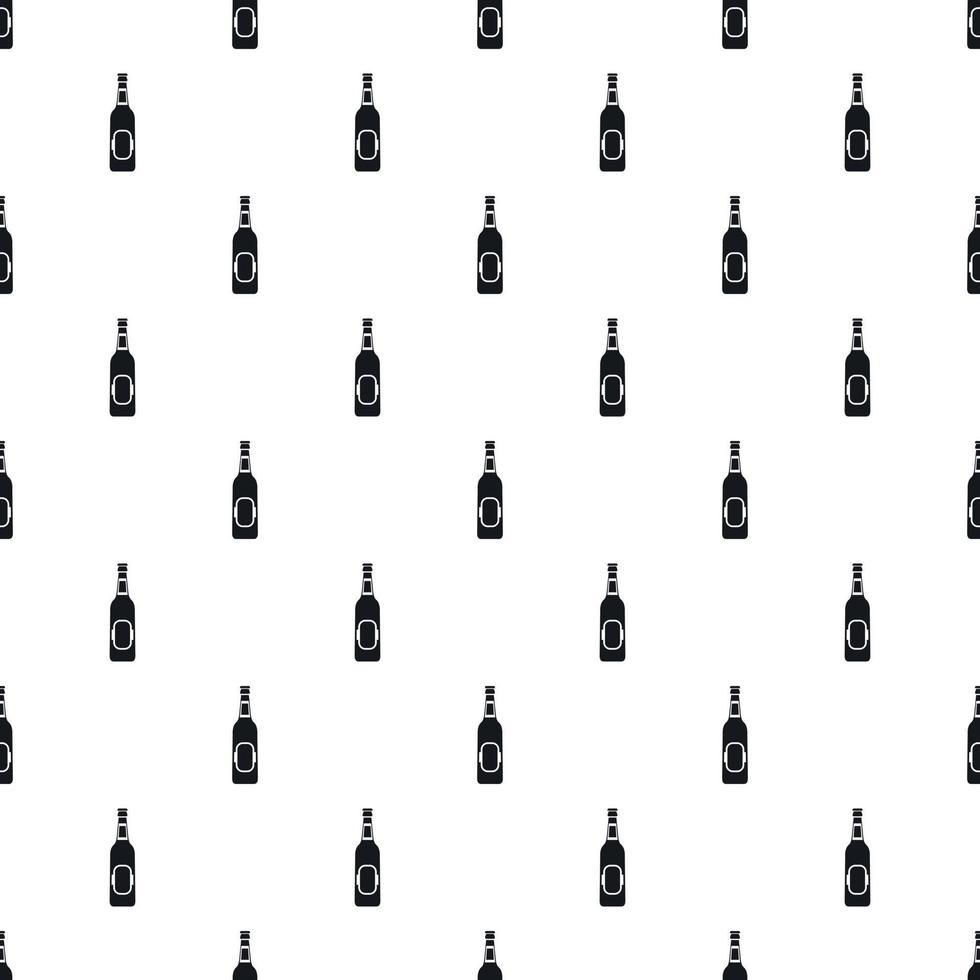 Beer bottle pattern, simple style vector