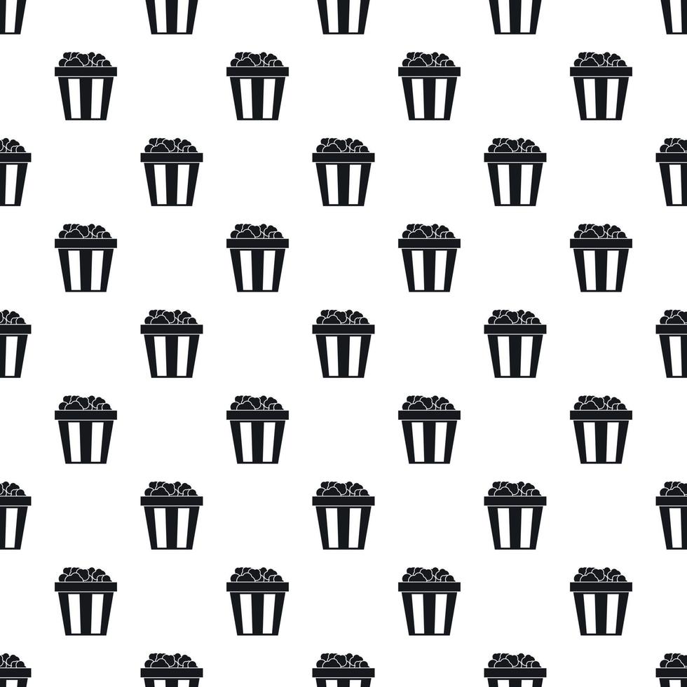 Box of popcorn pattern, simple style vector