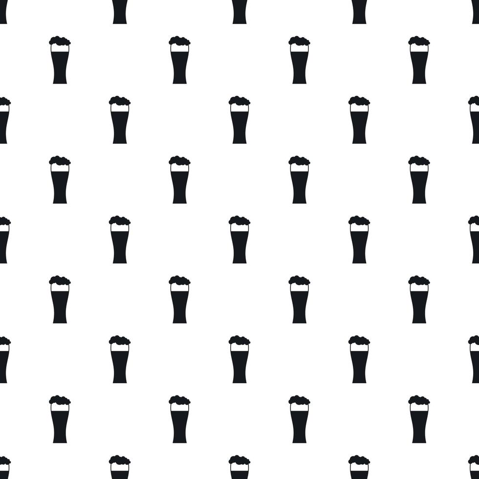 Glass of beer pattern, simple style vector
