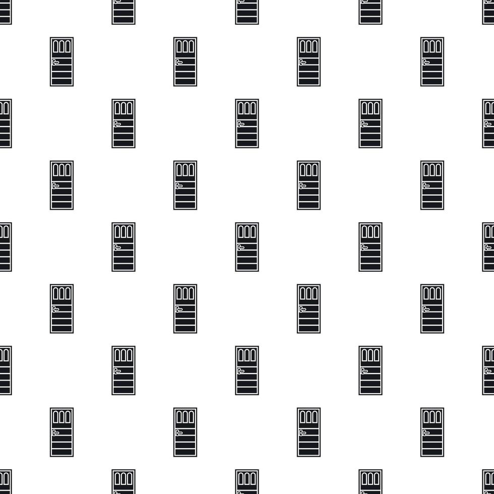 Wooden door with glasses pattern, simple style vector