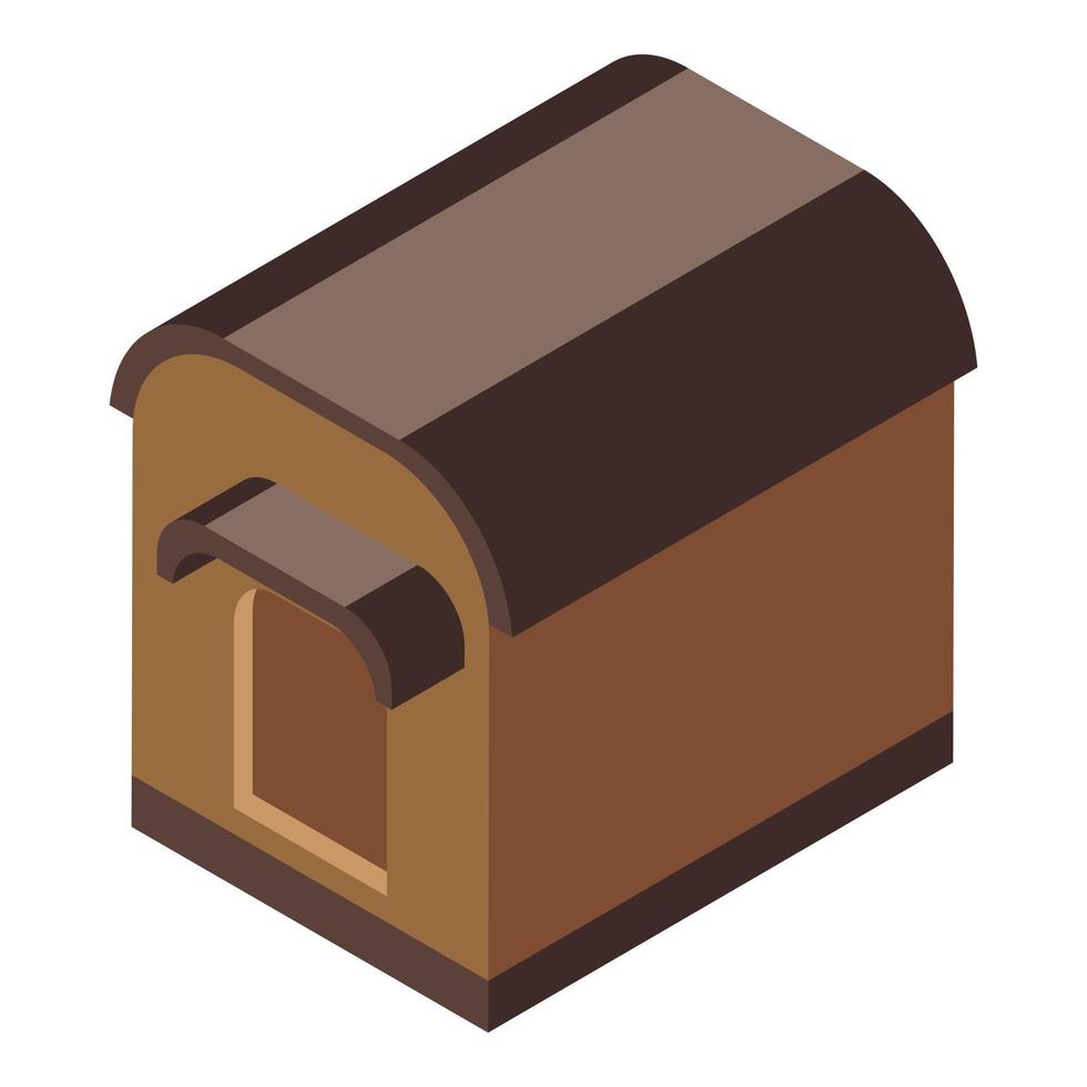 Doghouse icon isometric vector. Dog kennel vector