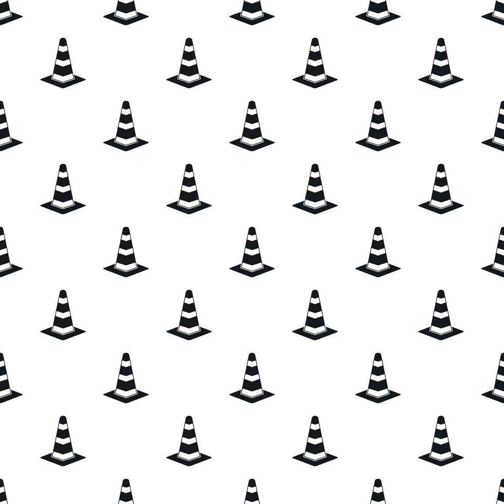 Traffic cone pattern, simple style vector