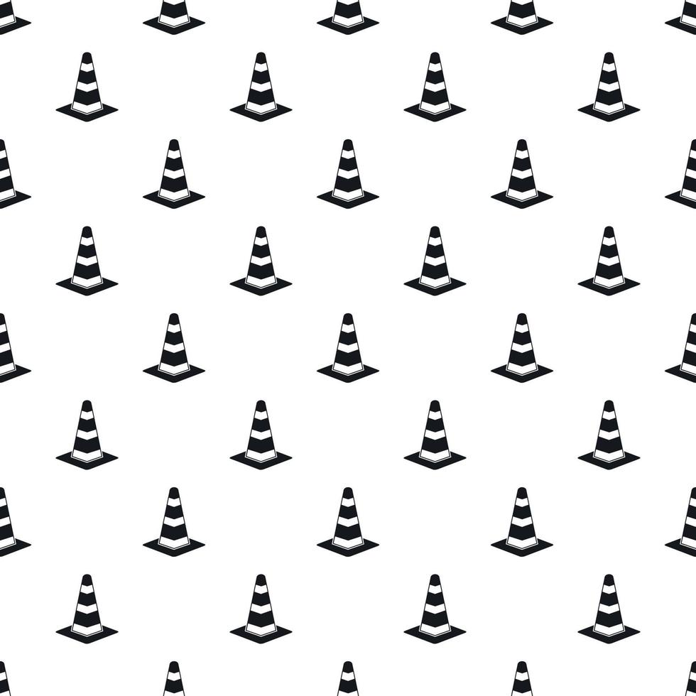 Traffic cone pattern, simple style vector