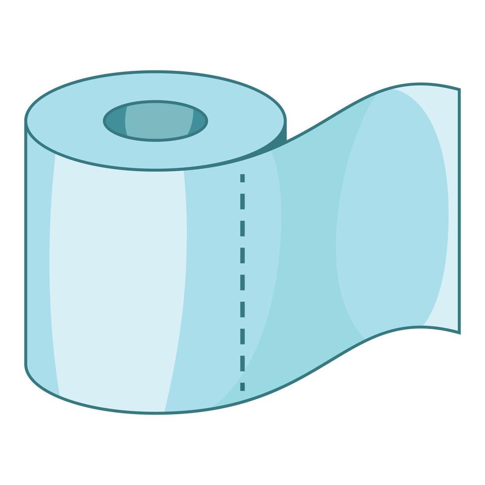 Toilet paper icon, cartoon style vector