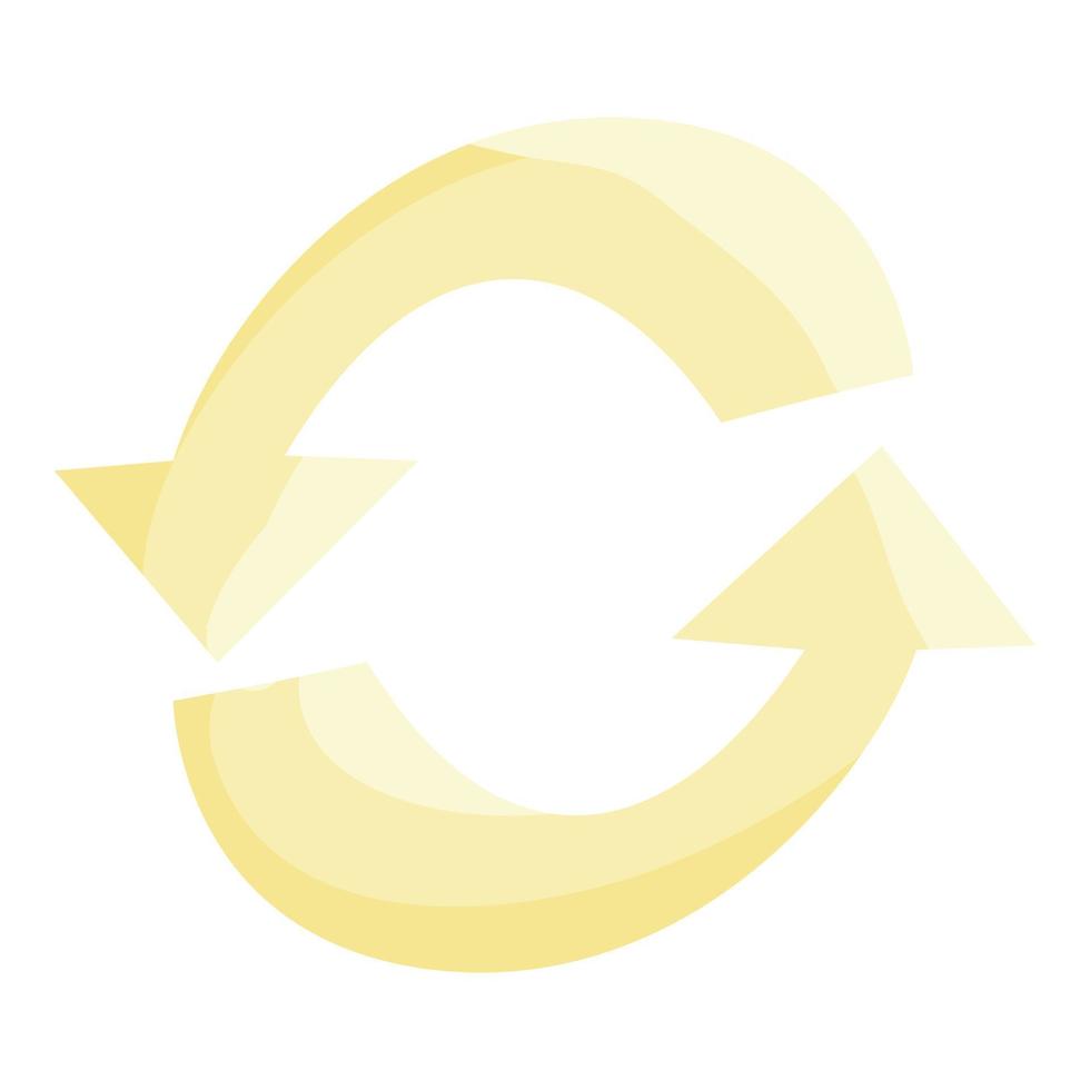 Refresh arrows icon, cartoon style vector