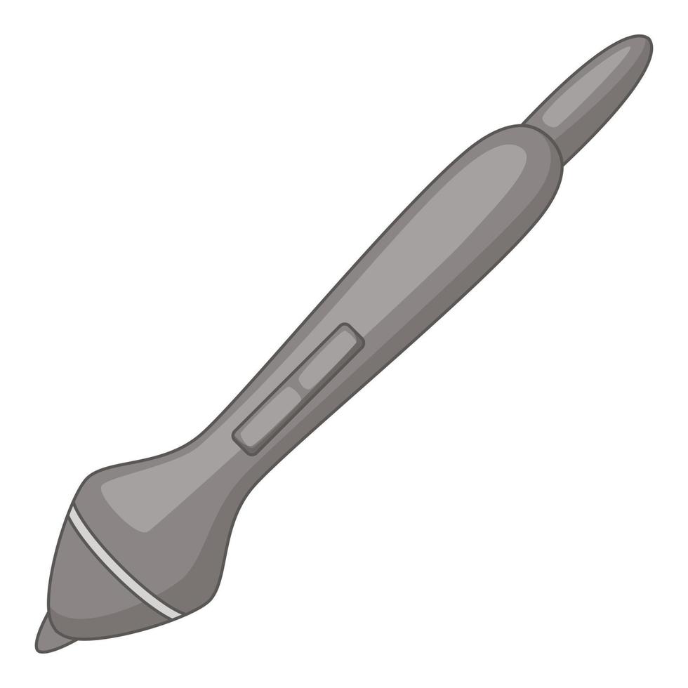 Wireless stylus pen for tablet icon, cartoon style vector