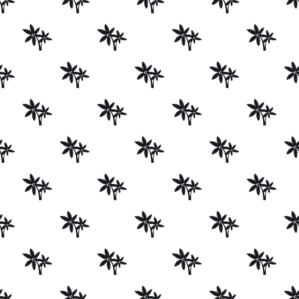 Big palm leafs pattern, simple style vector