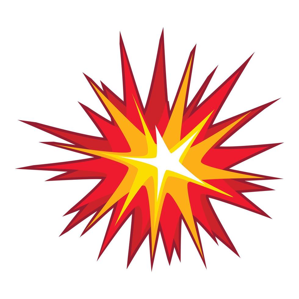 Explode effect icon, cartoon style vector