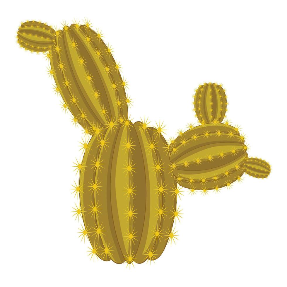 gran icono de ferocactus, estilo de dibujos animados vector