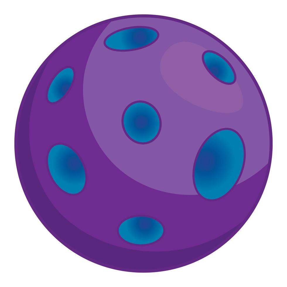 Pluto planet icon, cartoon style vector